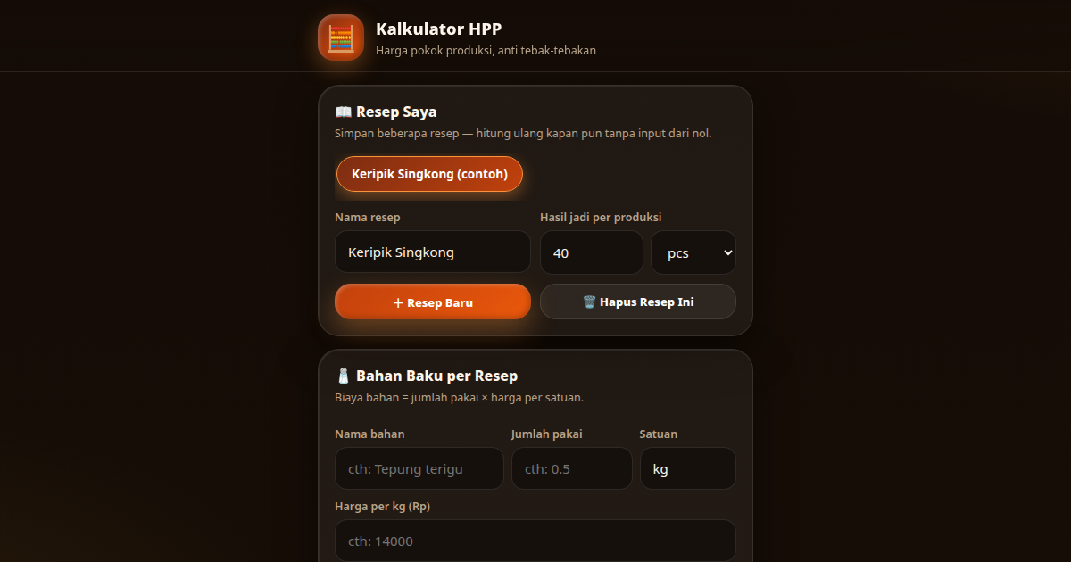 Kalkulator HPP
